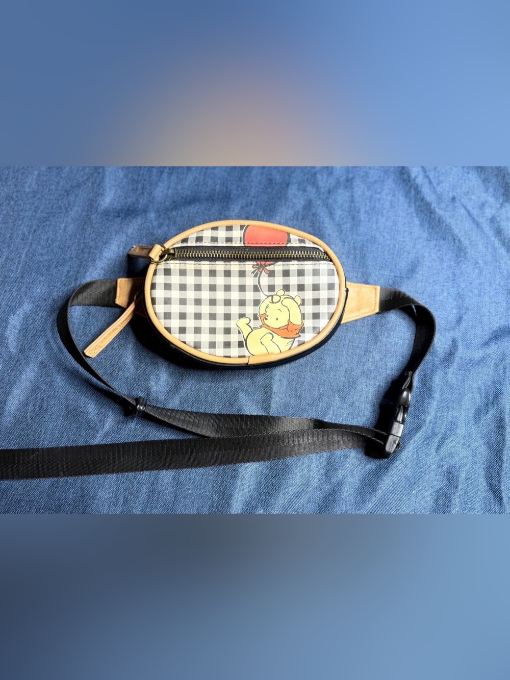 Loungefly Women’s Disney Winnie the Pooh Plaid Black Fanny Pack